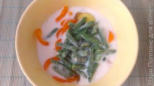 Омлет со стручковой фасолью и перцем