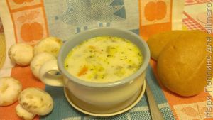 Грибной суп со сливками