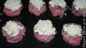 Стожки с куриным фаршем на скорую руку