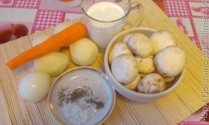 Грибной суп со сливками
