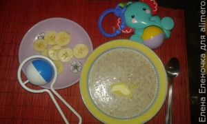 Рецепт пшеничной каши с бананом