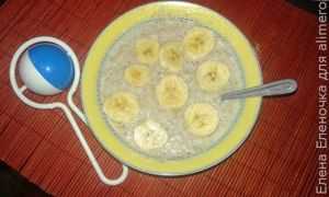 Рецепт пшеничной каши с бананом