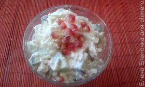 салат-коктейль с морскими гребешками