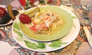 Овощное рагу с мясом в мультиварке