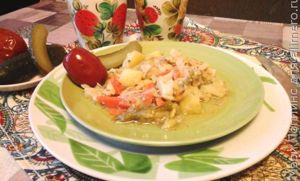 Овощное рагу с мясом в мультиварке