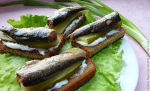 закуска со шпротами