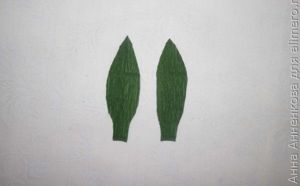 Подснежник из гофрированной бумаги