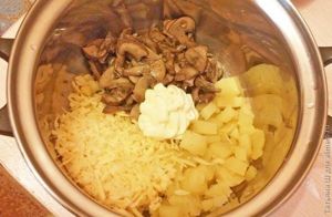несладкая выпечка с грибами