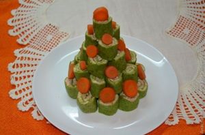 Елочка из блинов