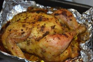 курица, запеченная целиком рецепт