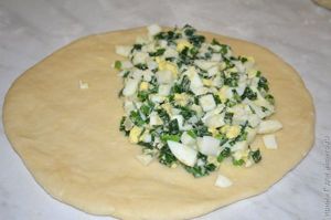 пресные пироги с луком и яйцом рецепт