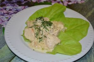 куриное филе в сметане с луком