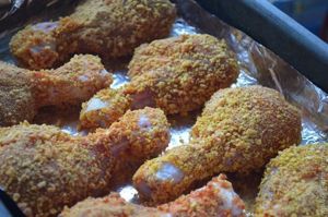 куриные голени в кукурзной панировке