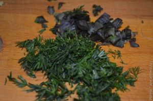 теплый картофельный салат с брынзой
