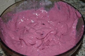 творожный десерт с вишней и мандарином
