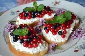 бутерброды с творогом к чаю