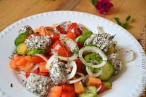 салат с оливковой пастой
