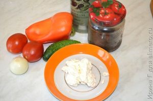 салат с оливковой пастой