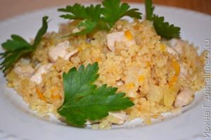 булгур с курицей и овощами