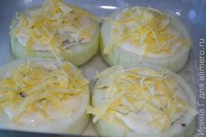 котлетки в кольцах кабачка