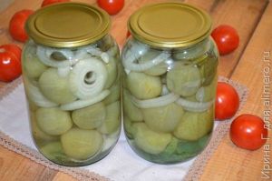 зеленые маринованные помидоры
