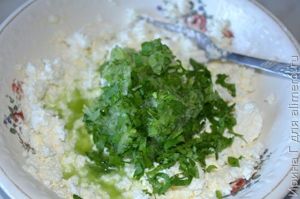 творог с огурцом и зеленью