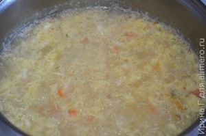 картофельный суп с яйцом