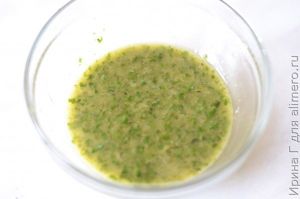 салат с кунжутом и базиликовым маслом