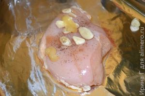 куриное филе в фольге с соевым соусом и медом