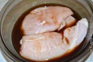 куриное филе в фольге с соевым соусом и медом