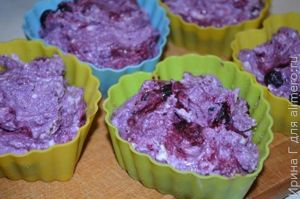 творожные кексы с черникой
