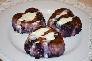 творожные кексы с черникой