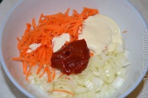 минтай с овощами в микроволновке