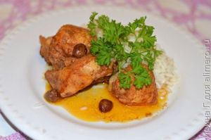 курица с изюмом и карри