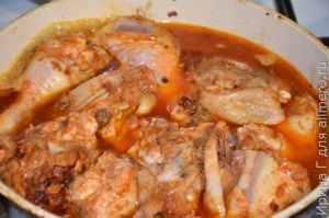 курица с изюмом и карри
