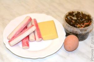 салат из морской капусты с крабовыми палочками
