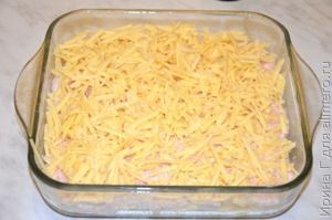 запеченный картофель с куриным фаршем и сыром