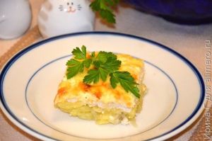 запеченный картофель с куриным фаршем и сыром