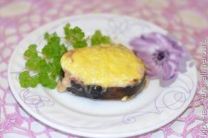 горбуша запеченная с грибами и сыром