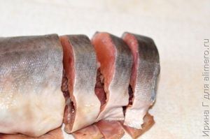 горбуша запеченная с грибами и сыром