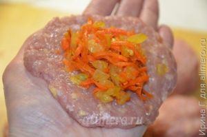 мясные зразы с овощами