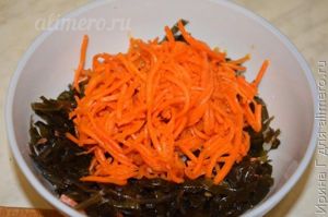 салат из морской капусты с корейской морковью