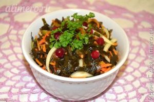 салат из морской капусты с корейской морковью