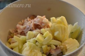 рыбный салат с оливками