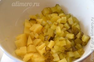 рыбный салат с оливками