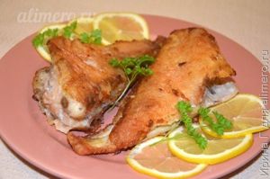 морской окунь жареный