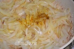 поджарка из лка и колбасы