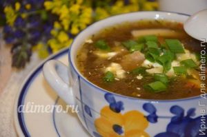 куриный суп-лапша с грибами