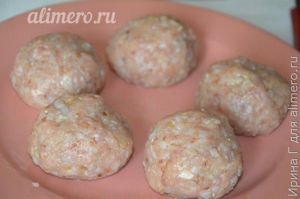 тефтели с гречкой в томате