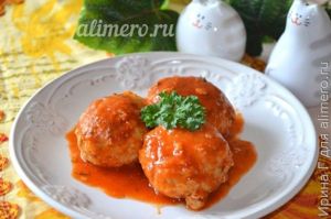 тефтели с гречкой в томате